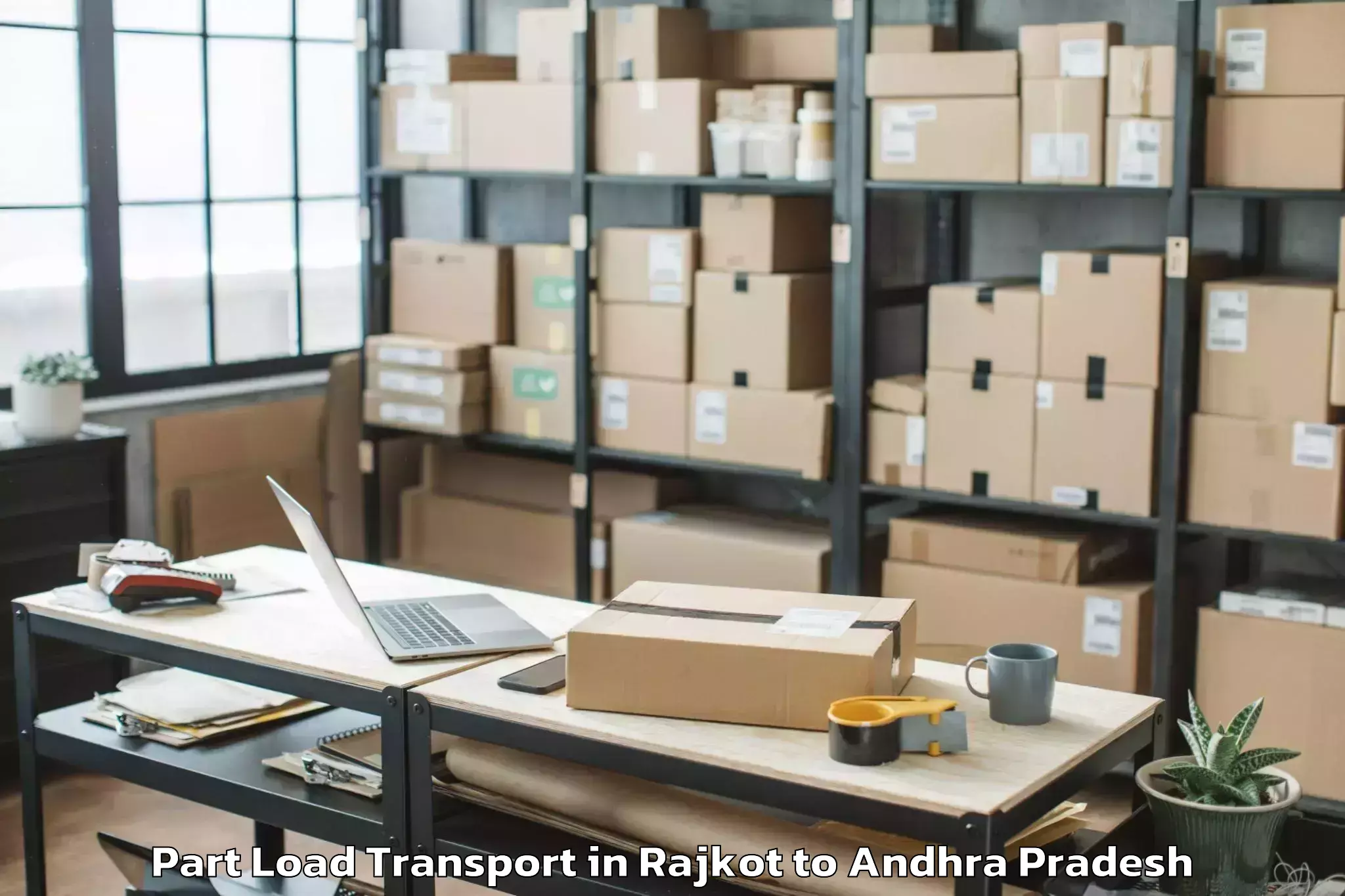 Get Rajkot to Maddikera East Part Load Transport